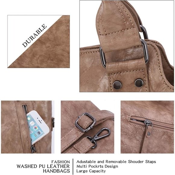 Angel Barcelo Purses and Handbags for Women Large Hobo Shoulder Bags Sof… - Picture 4 of 14